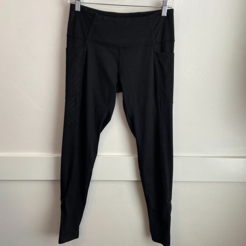 Z by Zobha Black Zippered Bottom Leggings With Pockets